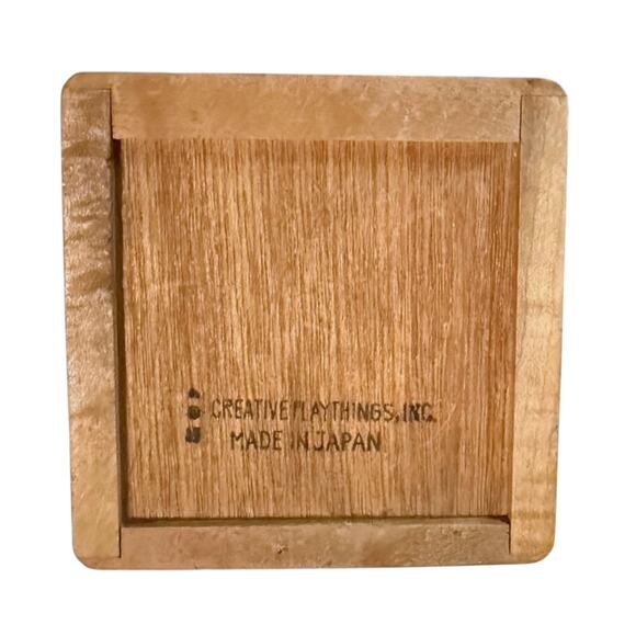 Vintage Creative Playthings Japan Wood Toy Clown in Box Jack-in-the-Box Clown - Picture 7 of 11